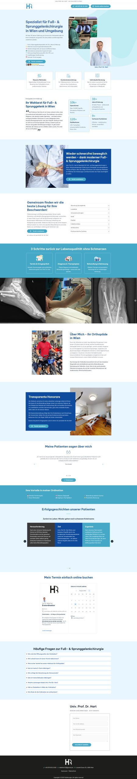 Von DAM gebaute Praxis-Website
